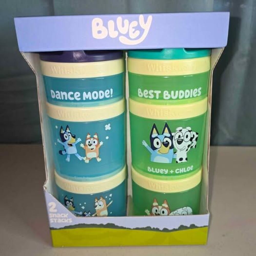 NEW Bluey Whiskware Snack Stacks 2-Pack